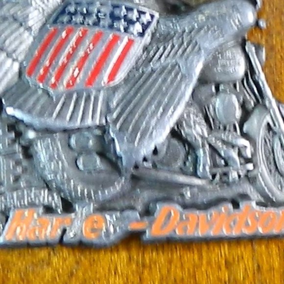 BARON 1993 HARLEY-DAVIDSON MOTORCYCLES NATIVE EAGLE SPIRIT AMERICA BELT BUCKLE - Picture 8 of 9